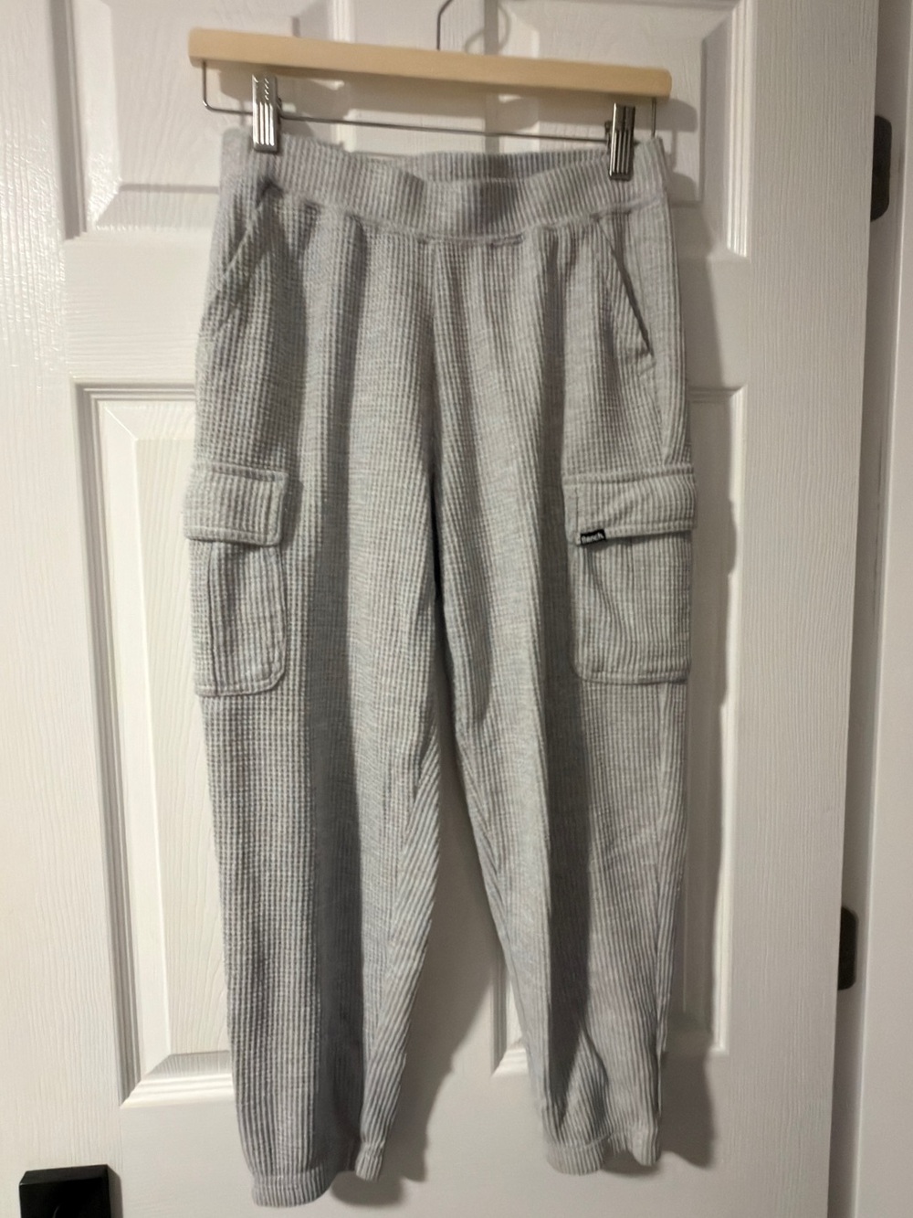 Bench Light Gray Ribbed Cargo Joggers - Women's